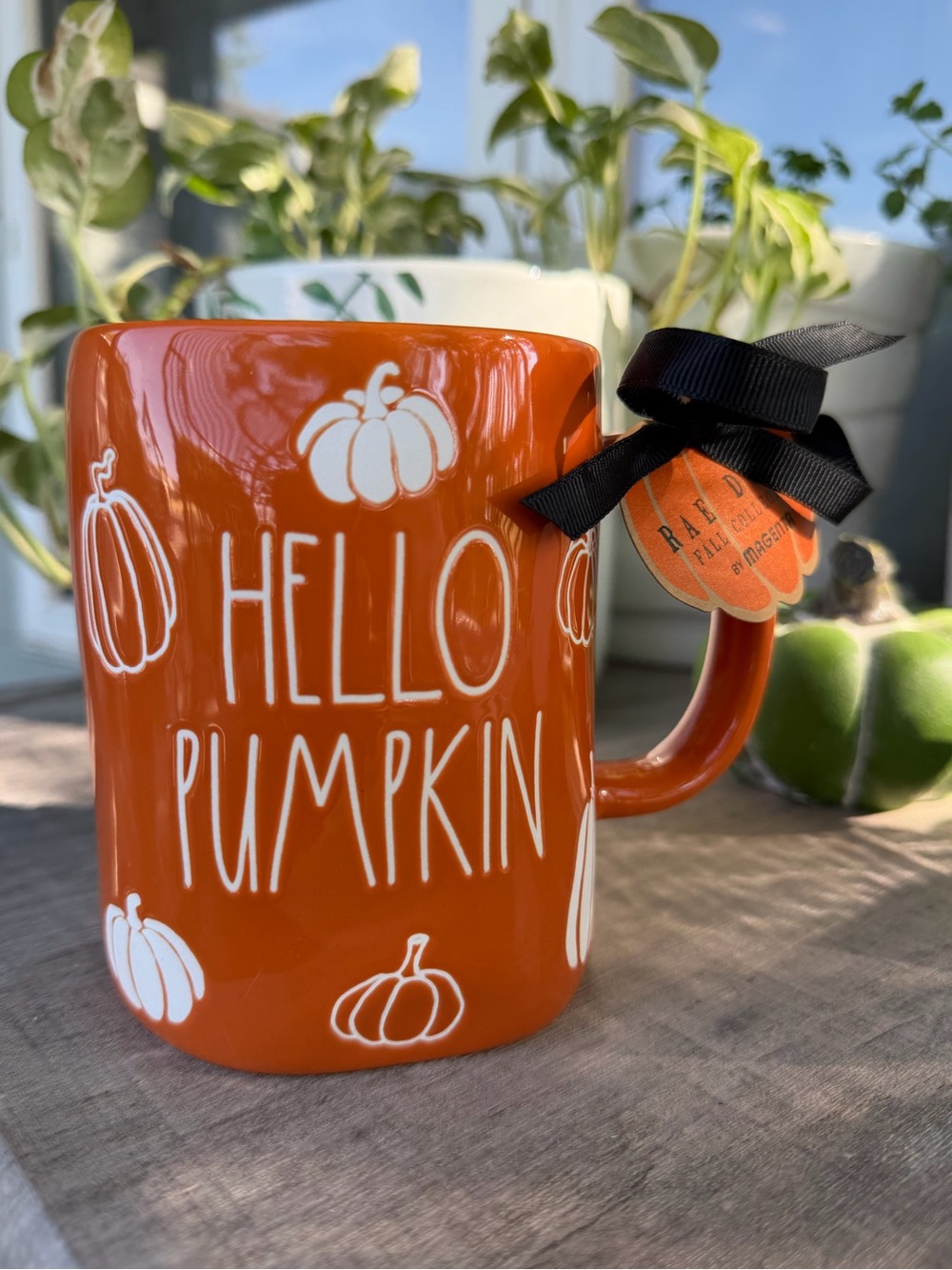 Fall- Rae Dunn Orange 'Hello Pumpkin' Ceramic Mug